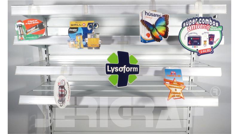 Carteles Publicitarios con Movimiento para Exhibidores y Góndolas, Impresos en Serigrafía sobre Plástico